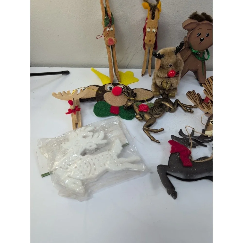 Reindeer Christmas Ornament/Decoration‎ Lot Vintage